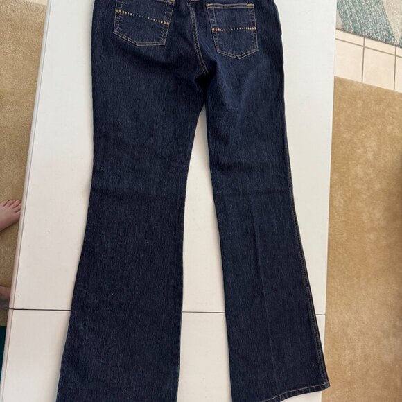 GLO Jeans Y2K Denim Boot Cut Vintage Women’s Junior Size 11 Long Dark Blue - Picture 2 of 4